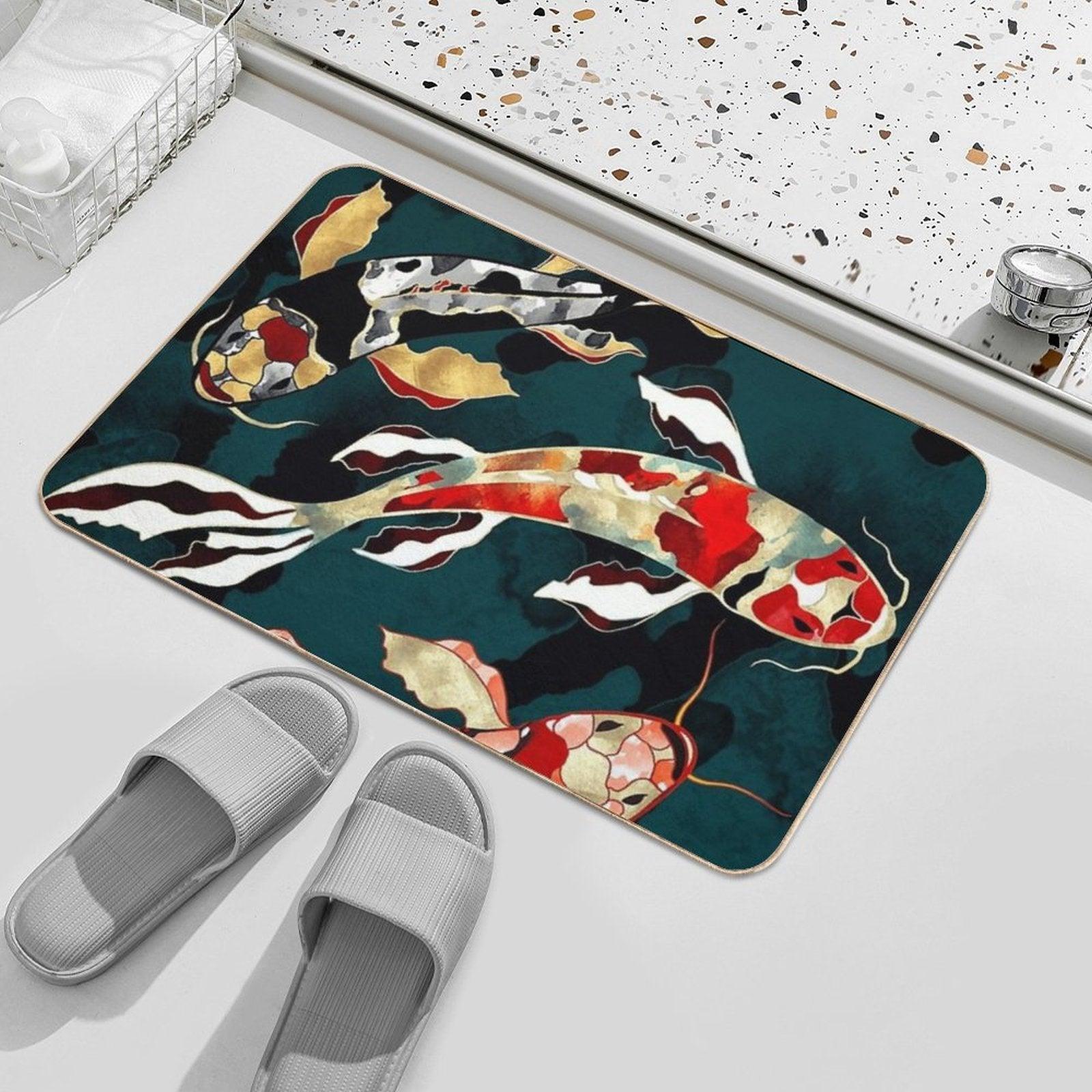Metallic Koi Bath Mat