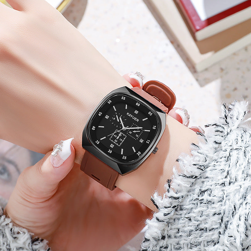 Fashionable women's watches, women's styles, Instagram, college style, student silicone, high aesthetics