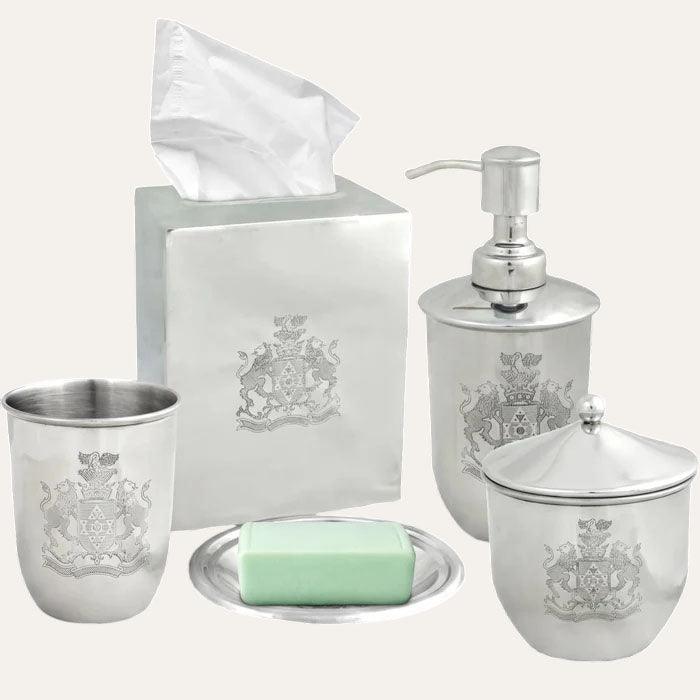 Bathroom Set – Durkee, 5 Piece Silver