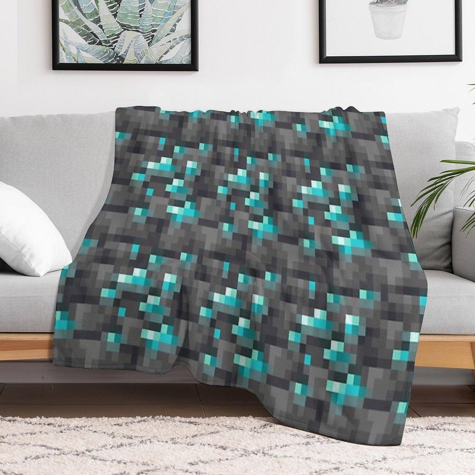 Deepslate Diamond Ore Throw Blanket