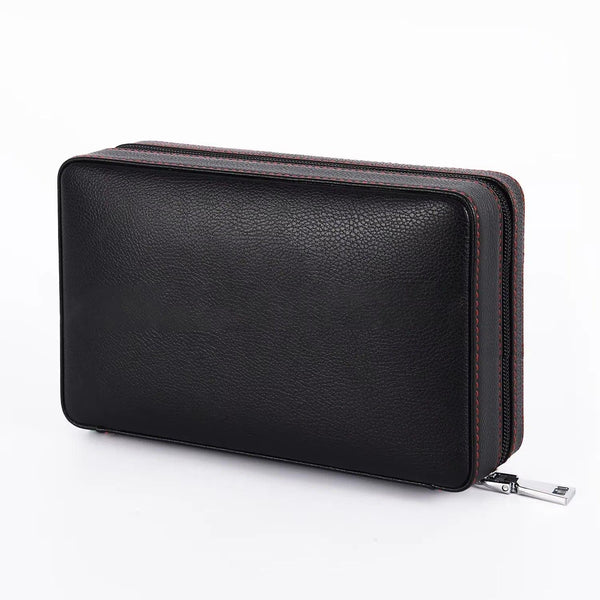 Cigar box portable zipper bag four pack mellow and moisturizing smoking accessories cedar wood gift box travel companion