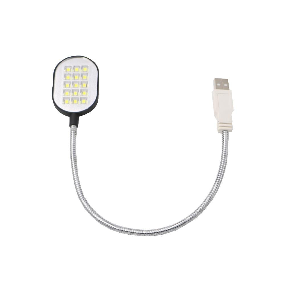 Ultra Bright 15 LED Flexible 35.2cm Mini Computer USB Work Light Lamp Flashlight For PC Laptop Convenient for Reading