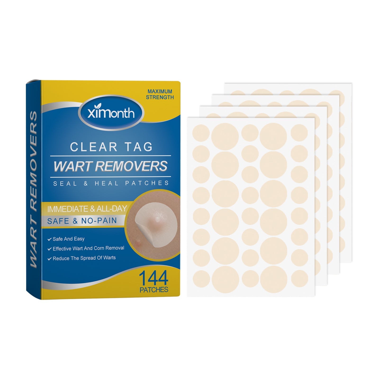 Wart Removers Seal & Heal Patches, Lightening Mole Gram Wart Repair Meat Grain Callus Corns Skin Clean And Smooth Patch