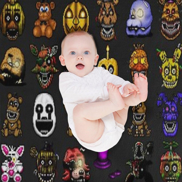 Five Nights at Freddy's - Pixel Art - Multiple Characters New Set Throw Blanket