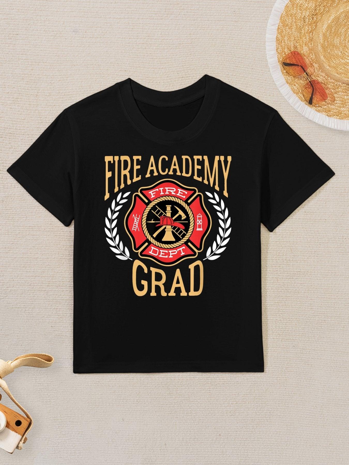 Fire Academy Grad Graduation Kids T-Shirt