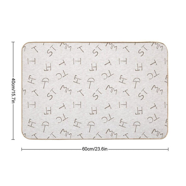 Cattle Brands - Beige Bath Mat