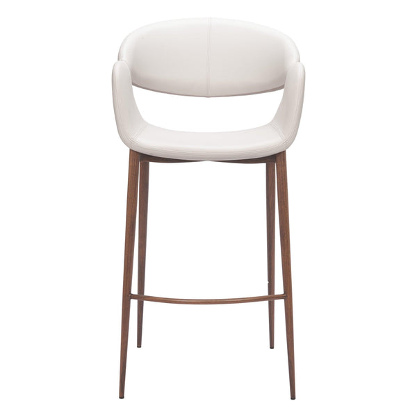 Limay Barstool Beige & Walnut