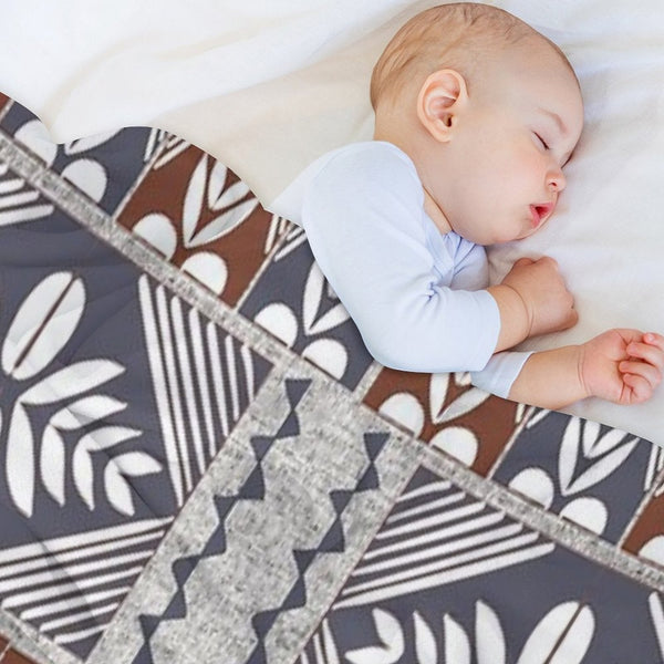 Tongan Tapa Motifs Shrink-resistant Throw Blanket