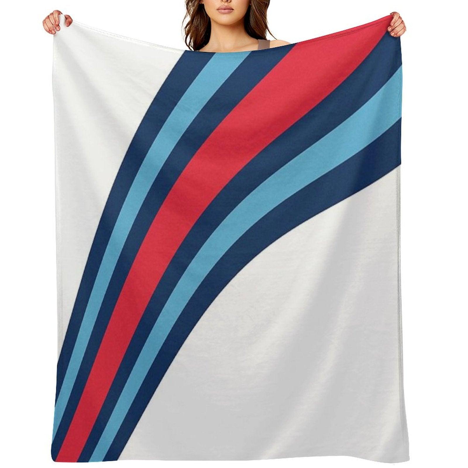 F1 Martini Stripes - Formula One Throw Blanket