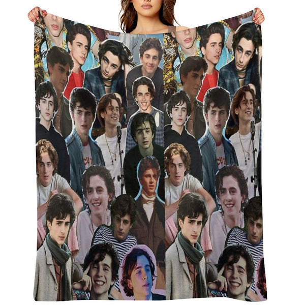 Collage Saint Timothee Chalamet Compact Throw Blanket
