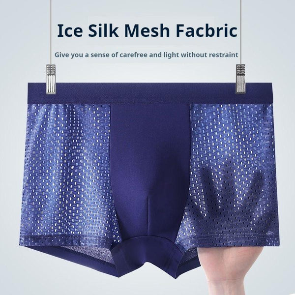 Cool Knitted Fabric Mesh Shorts Adult Men'S Boxers Knitted Fabric Boxers Men's Comfortable Boxer Underwear