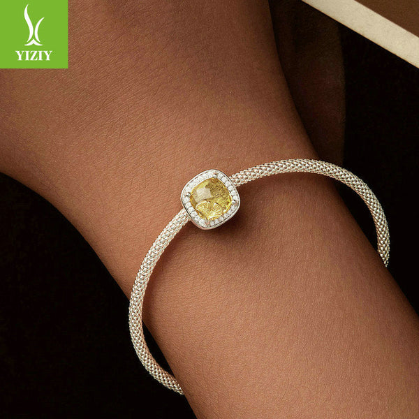 Silver Charm Original Autumn Golden Ginkgo Leaf DIY Bracelet Beads Luxurious Shining s925 Pure Silver Beads Loose Beads