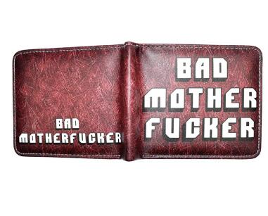 Pulp Fiction Jules Wallet with zipper Coin Pocket Bad Mother Letters Boys Wallet Card Holder Vintage Gift Purse