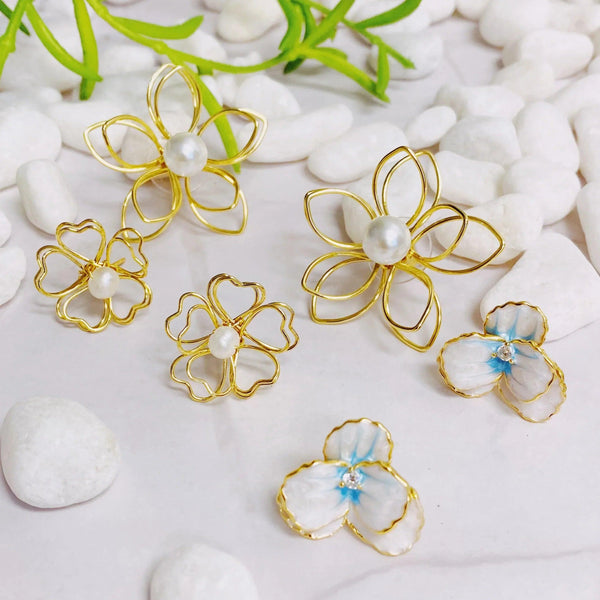 Heart Petals With Freshwater Pearl Earrings - Gifts for You 'n Me