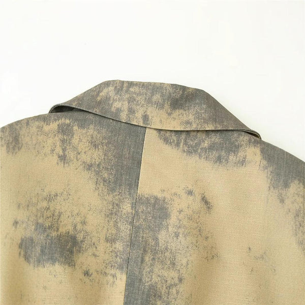 Elegant Printed Long Sleeve Blazer with Style for Women