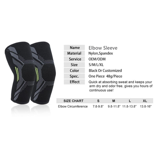 1 PCS Elbow Brace Compression Support Elbow Sleeve Pad for Tendonitis Tennis Basketball Volleyball Elbow Protector Reduce Pain - Gifts for You 'n Me