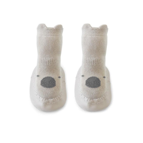 Baby Floor Shoes And Socks Soft Bottom Mid-Tube To Prevent Korean Style Super Cute Cartoon Baby Toddler Socks Shoes