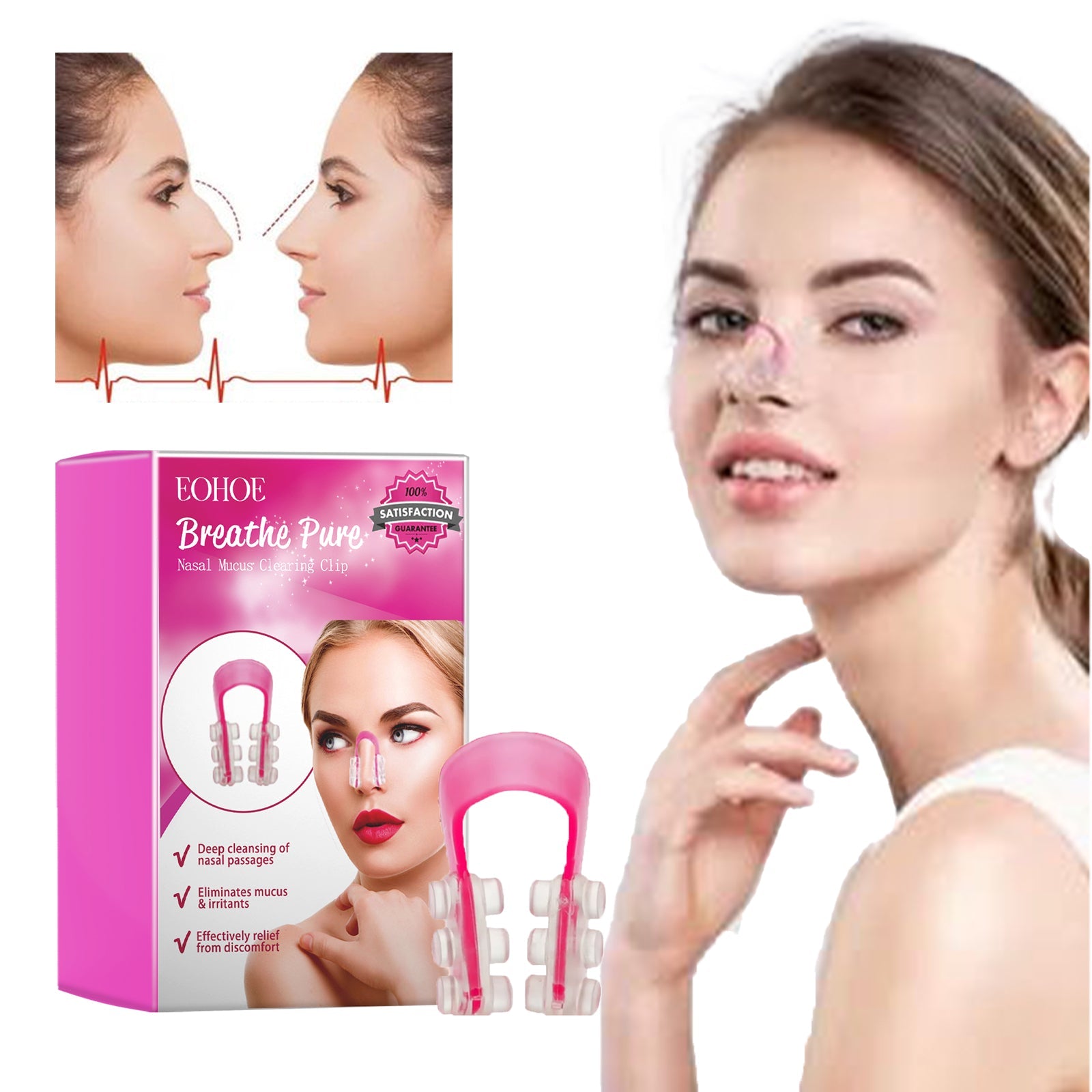 Nasal Mucus Clearing Clip, Deep Cleaning Nasal Mucus To Relieve Nasal Congestion And Discomfort Breathing Smooth And Comfortable