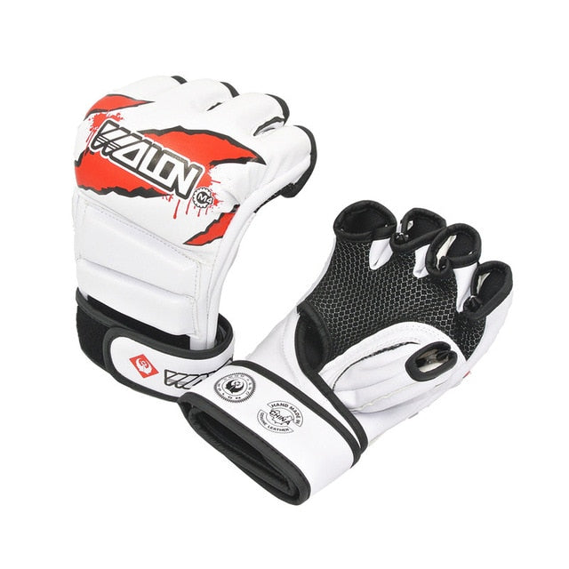 MMA Boxing Gloves Sanda Muay Thai Kick Boxing Mitts Breathable PU Mateial Sparring Grappling Fight Punch Mitts Boxing Equipment