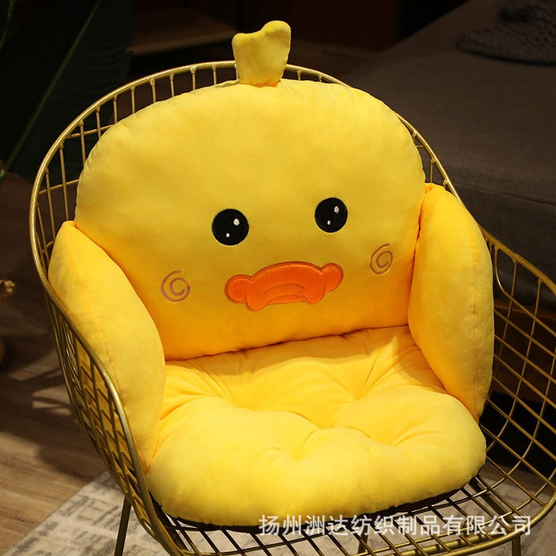Cartoon animal connected seat cushion, integrated chair cushion, office sedentary student seat cushion
