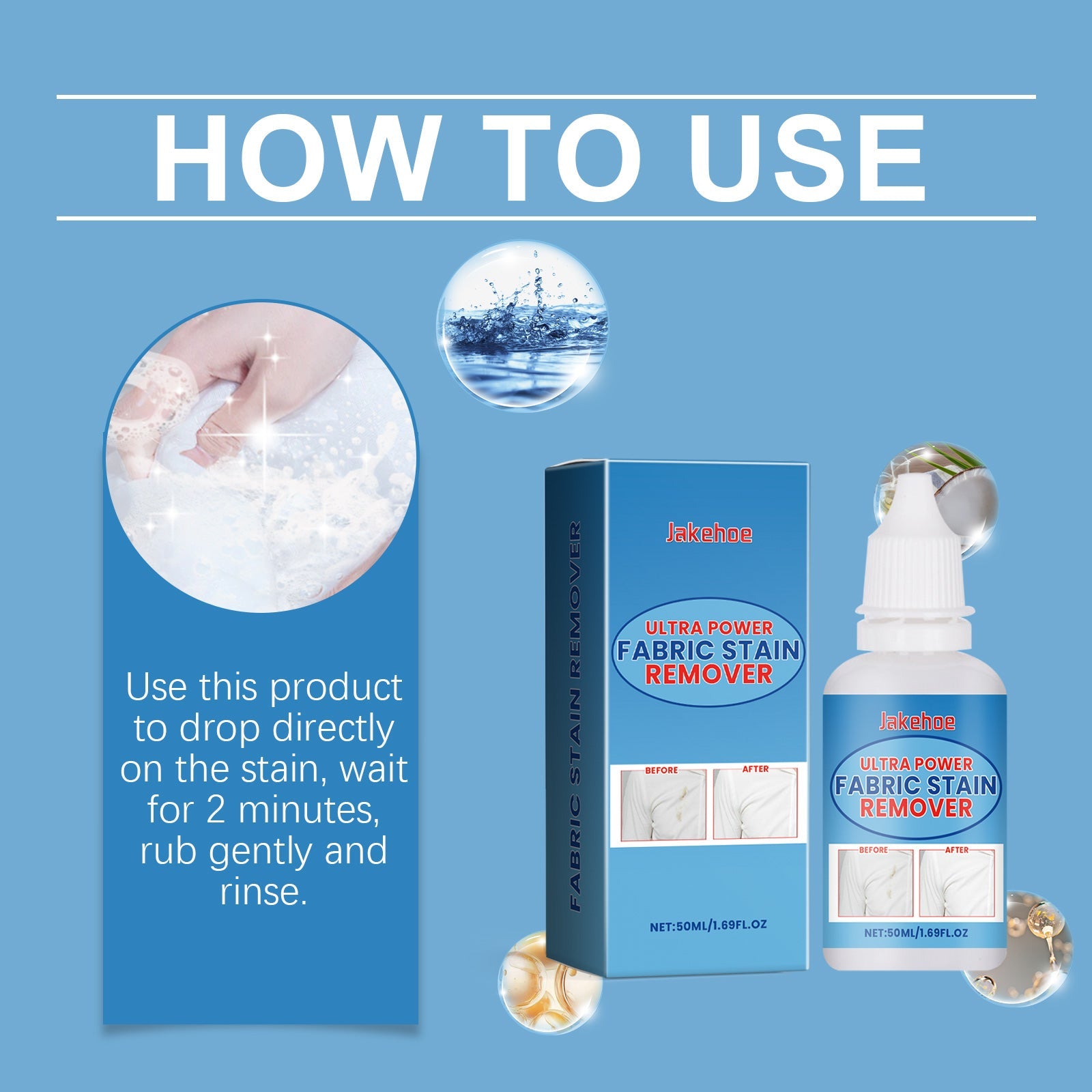 All-In-One Fabric Stain Remover Protects Clothing, Cleans Oil Stains And Gently Cleans Stubborn Stains