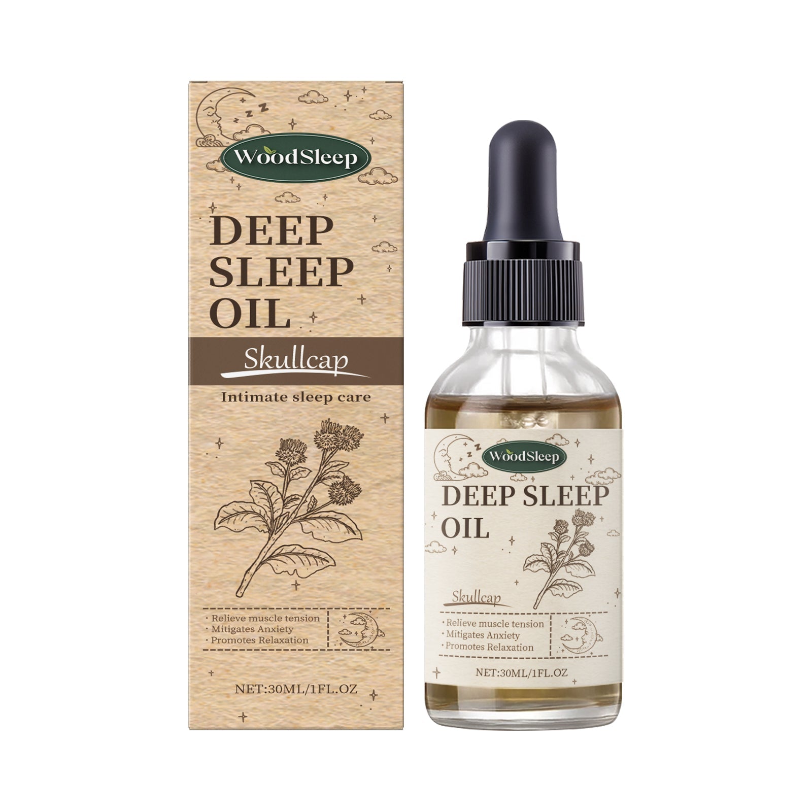 Scutellaria Sleep Essential Oil Eases Sleep, Relaxes And Comforts Portable Skin And Body Care Essential Oil