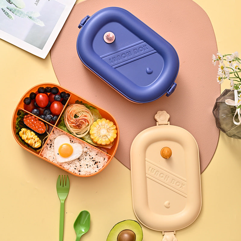 Microwaveable sealed lunch box food grade compartment portable lunch box