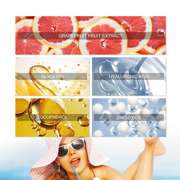 Grapefruit UV Protection Cream, Resist Outdoor UV Isolation Moisturize Anti-Sweat Refreshing Beauty