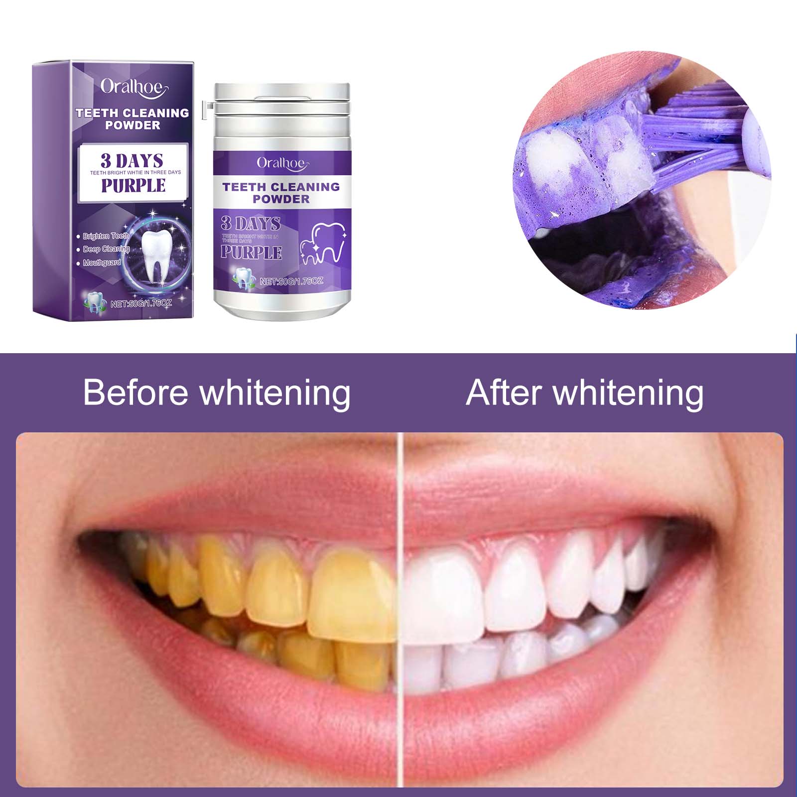 Teeth Cleaning Powder, Fresh Breath Tartar Stone White Teeth Cleaning Powder Oral Care