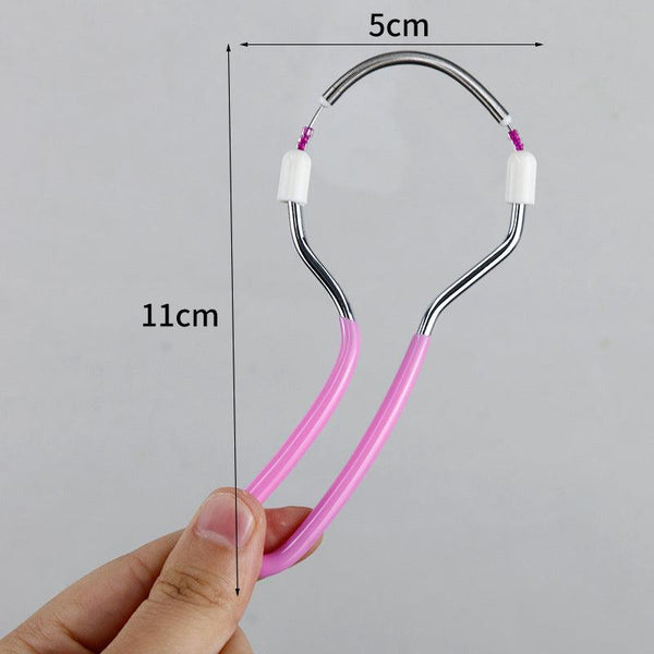 Facial hair removal device with twisted hair removal device lip hair removal device facial hair removal device