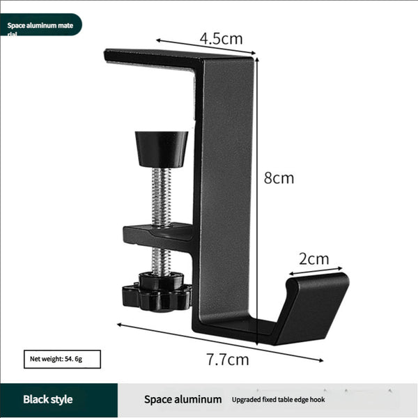 Portable student backpack hook, office desk mobile headphone hook, table side umbrella hook Hook storage