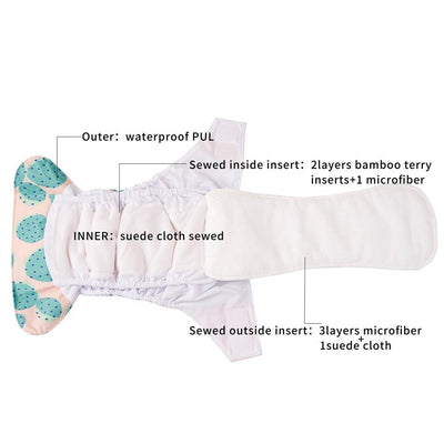 Happy Flute 1 pcs heavy wetter night AIO AI2 baby cloth diaper nappy one size fit all