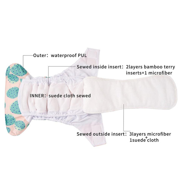 Happy Flute 1 pcs heavy wetter night AIO AI2 baby cloth diaper nappy one size fit all