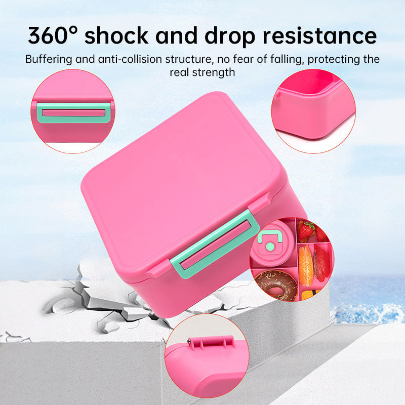 Kids' bento lunch bag: 1700ml containers with toppers, thermos, for school.