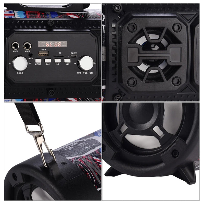 New Wireless Karaoke Smart Bluetooth Speaker, Car Audio Subwoofer, Gift for Computers/People, Street Fashion Gift