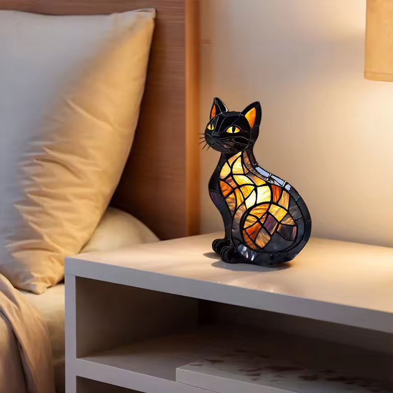 Animal resin LED night light, a cute bedside lamp for living rooms and bedrooms.