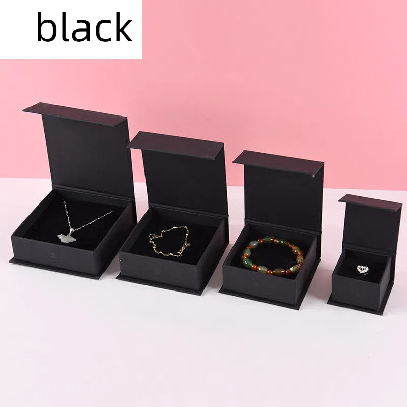 Flip up box jewelry packaging earrings rings necklaces storage gift boxes bracelets earrings paper boxes