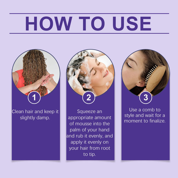 Curls Volumizing And Styling Mousse Curls Styling Shine Confident, Soft And Elastic Curling