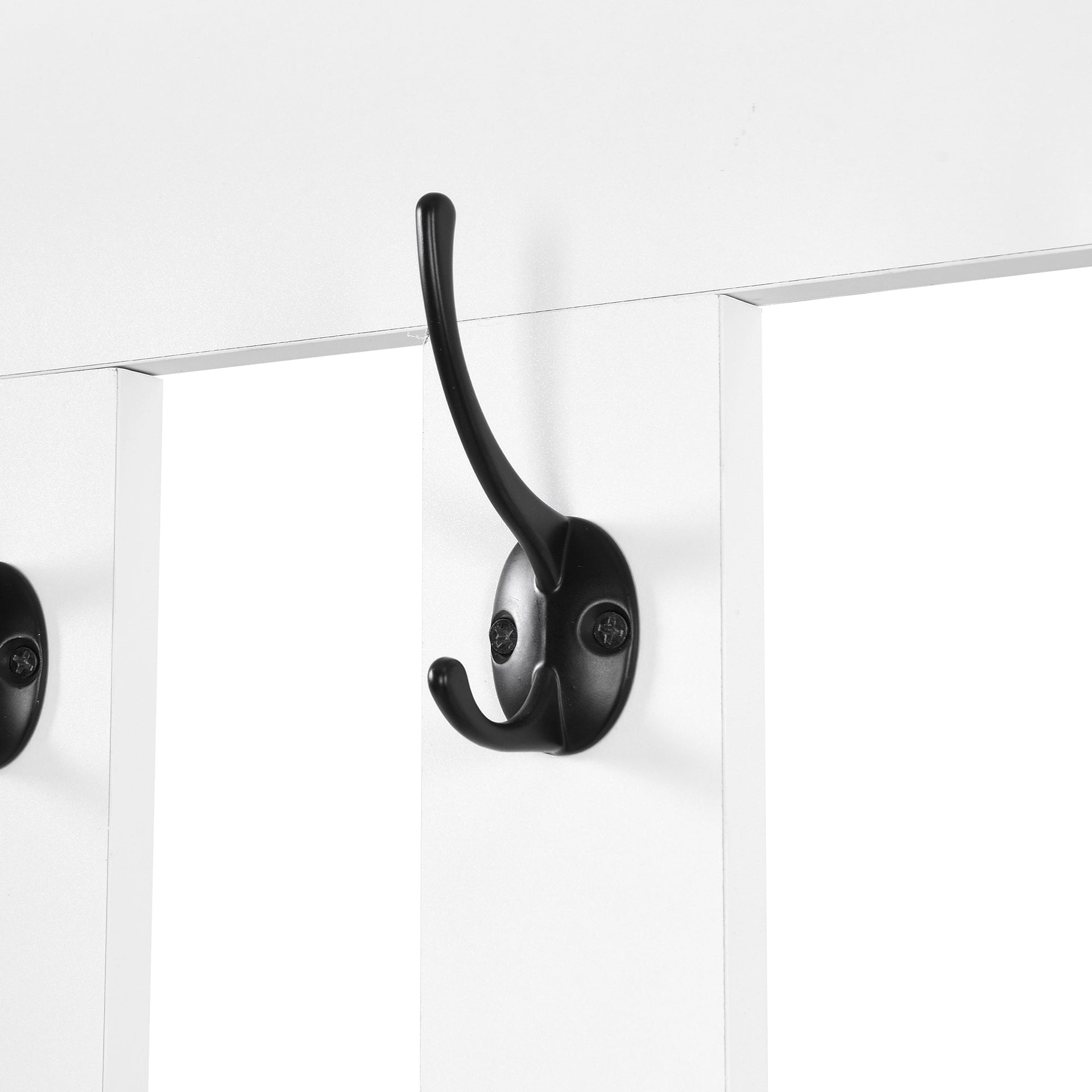 39.3'W70.8'H multifunctional corridor shoe cabinet with soft padded nail board and white clothes hanger with entrance hook