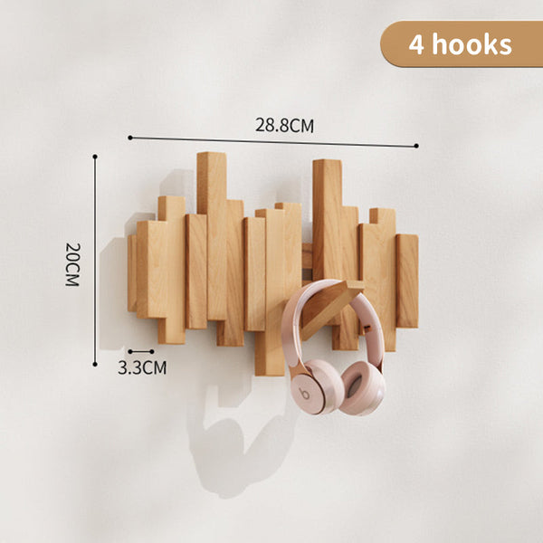 Coat Racks Wall Hanging Wall Entry Door Porch Hanging Scarf Coat Rack Perforated Solid Wood Creative Piano Keys Clothes Hook