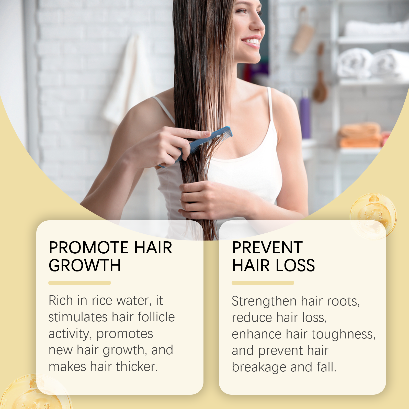 Hair Care Mist Nourishes Scalp, Moisturizes Hair And Shines Castor Oil Repair Spray