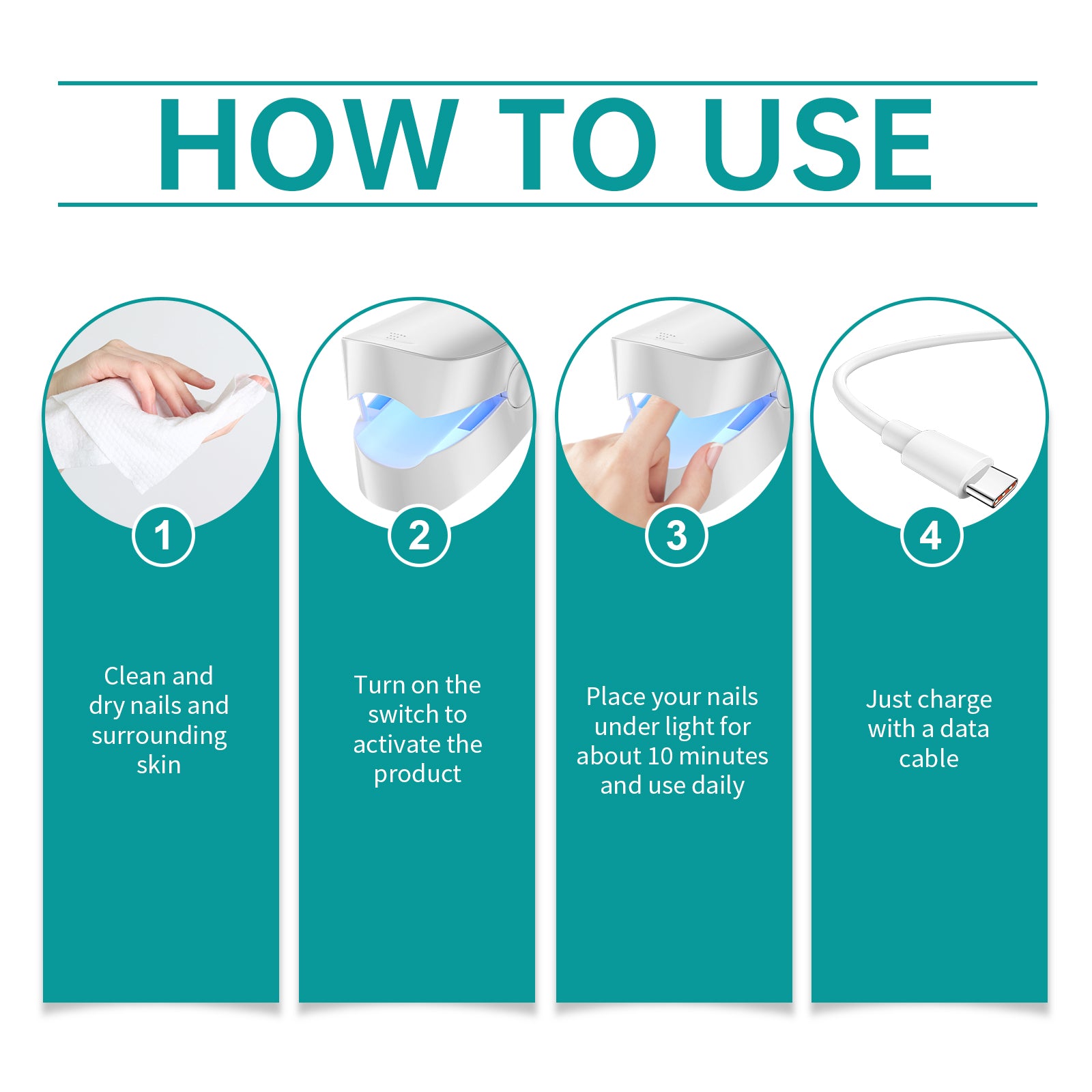 Body Care Irradiation Device Relieves Body Functions Rejuvenate Maintenance Comfortable Nail Care Device