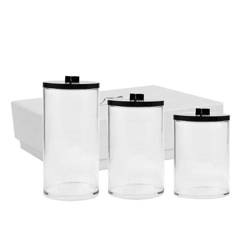 Set of 3 Crystal Canisters