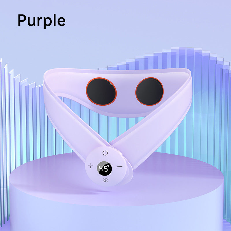 Neck Massager with Heat, Portable Neck Lymphatic Massager for Pain & Fatigue Relief