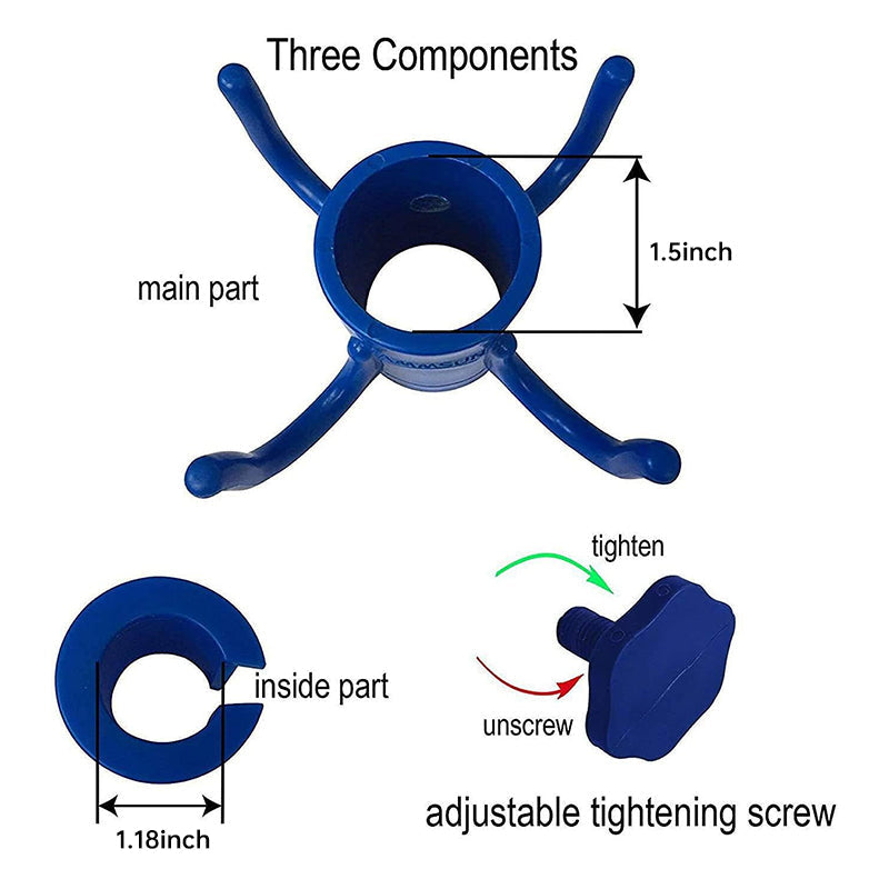 Portable Beach Umbrella Hook: 4-prong, universal for hats, bags, clothes; fits camping/beach umbrellas.
