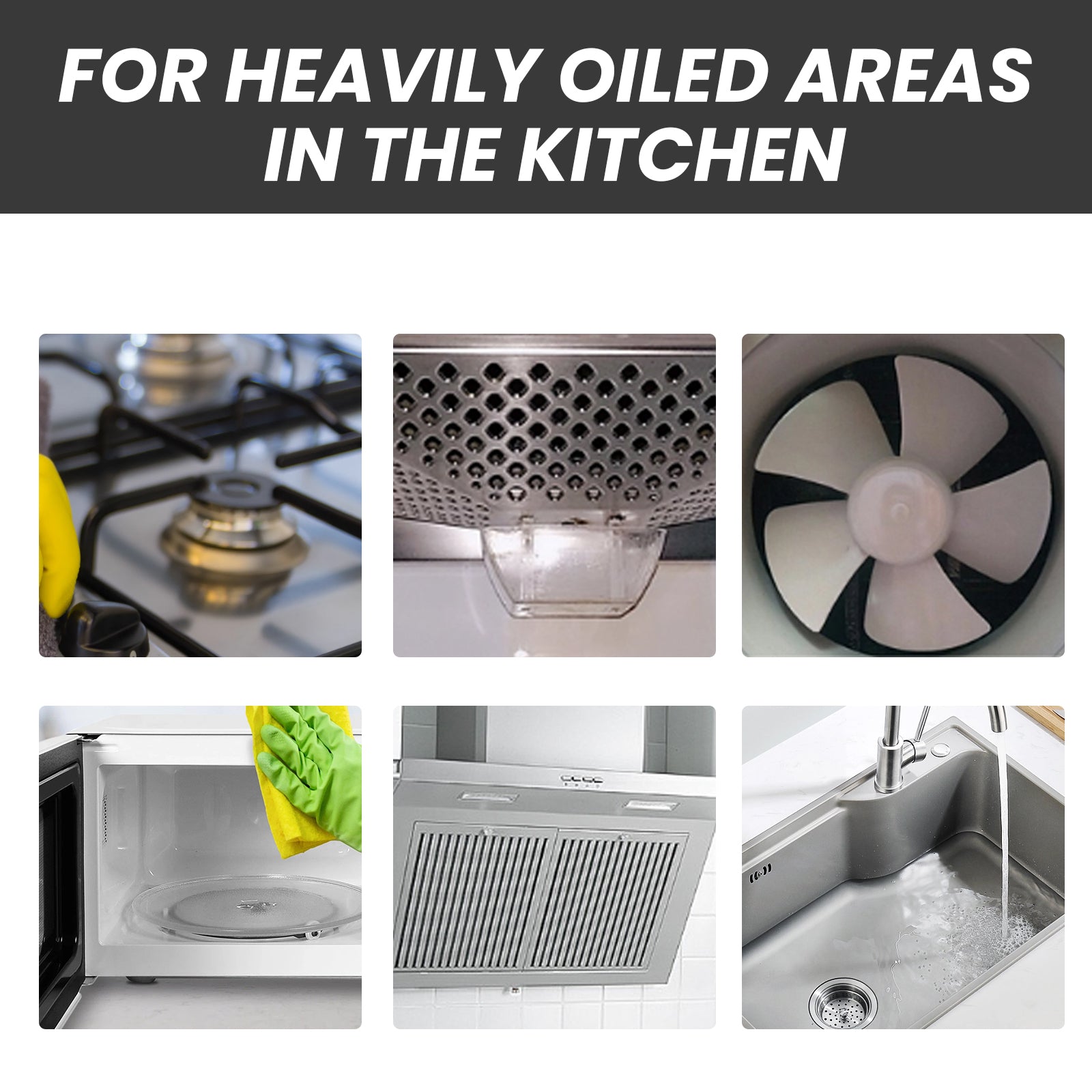 Concentrated Kitchen Greases & Grime Cleaner, Range Hood Oven Stubborn Oil Cleaning Multi-Functional Dirt Cleaner