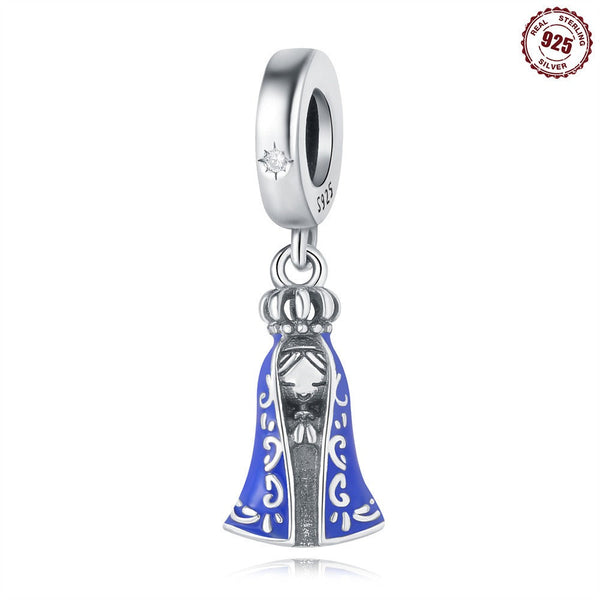 S925 sterling silver pendant beads, religious symbol, Virgin Mary pendant suitable for Pan family bead bracelet