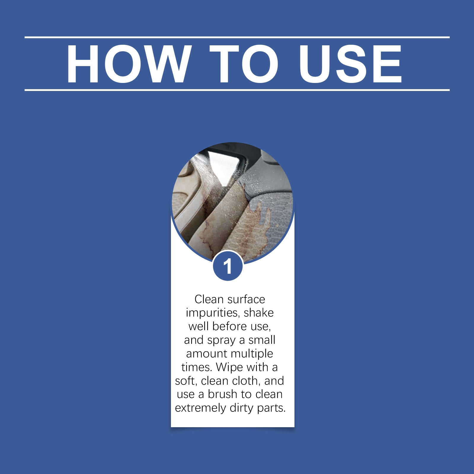 Multi-Purpose Automotive Interior Foam Cleaner, Automotive Leather Fabric Plastic Interior Cleaner