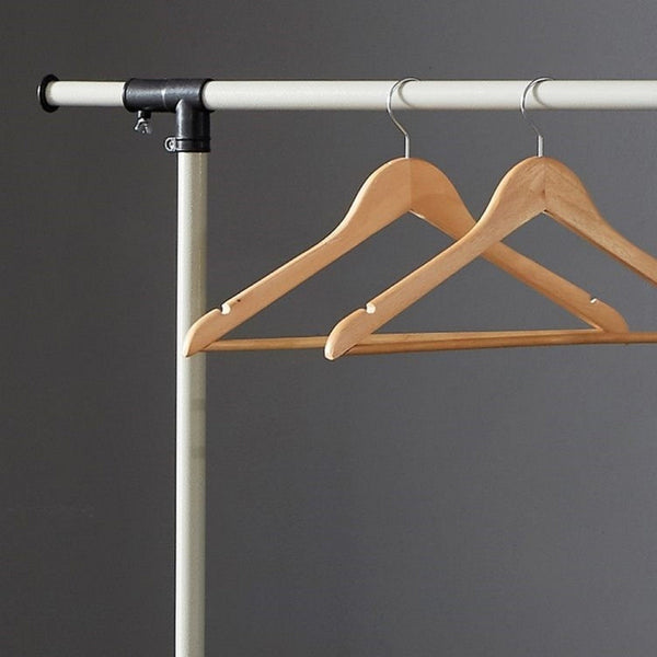 Short hanger, used for hanging heavy-duty rolling hangers with bottom racks and wheels for clothes