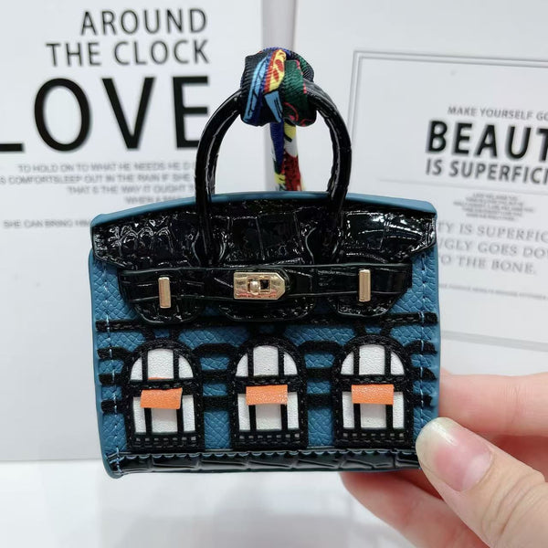 Small house bag mini window pendant headphone bag lipstick car key backpack backpack decoration
